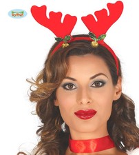 CERCHIETTO CON CORNA RENNA ROSSE