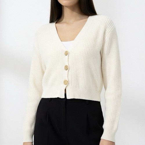Cardigan calliope bianco panna - cardigan,