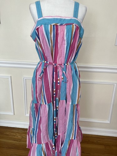 Maxi abito multi - righe, lemlem