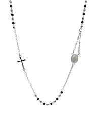 COLLANA ROSARIO DONNA UOMO GIROCOLLO IN ACCIAIO INOSSIDABILE NON ANNERISCE