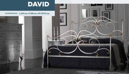 Letto ferro battuto david - ferro,