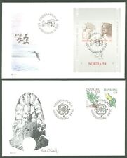 Danimarca U32 2 FDC 1992 Europa CEPT Piante - Esposizione Filatelica