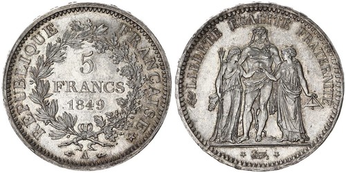 Francia francs 1849 parigi - francs, a