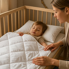 Set Piumone E Trapunta Prima Infanzia 100X135 + Cuscino 35X55 Cm – per Letto 70X