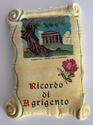Placca ceramica pergamena - ceramica,