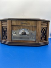 Emerson Wood Grain NR303TT 4-n-1 Lettore CD, Cassetta, Phono, Radio AM/FM, Funzionante