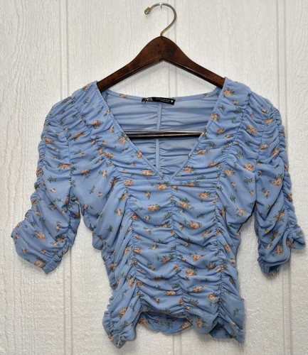 Zara blusa donna blu - zara,