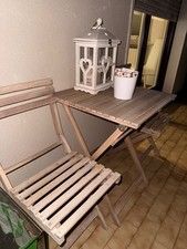  Tavolo Pieghevole in Legno di Bambù - Naturale