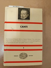 Canti giacomo leopardi - -,