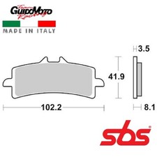 PASTIGLIE FRENO SINTERIZZATE MOTOCICLI DUCATI MV AGUSTA SBS 6568415