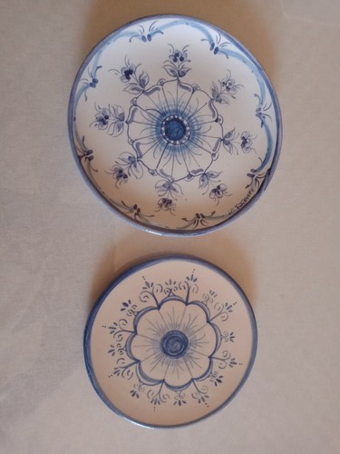 Due piattini ceramica - due,