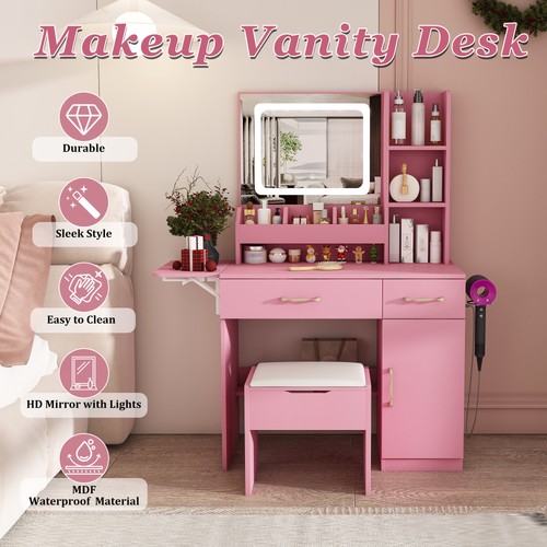Scrivania vanity con luci led - scrivania,