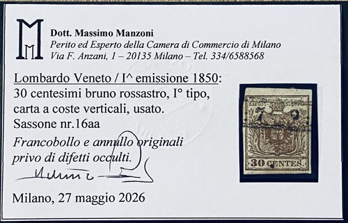 Lombardo veneto cent - lombardo, 1850
