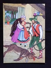 Cartolina Cappuccetto Rosso Taglialegna ha Ucciso il Lupo 1086/6 KG36