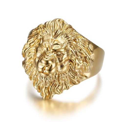 Anello faccia leone acciaio - anello,