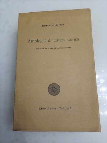 Antologia critica storica - antologia, di