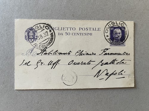 Intero postale italia - a), regno