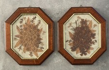 Coppia di quadretti FIORI SECCHI 23x27 - Vintage