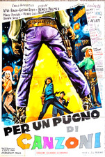 PER UN PUGNO DI CANZONI Enrique Ávila CELENTANO VANONI, MANIFESTO ORIGINALE 4F