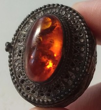 ANTICO COFANETTO PORTA PILLOLE IN ARGENTO 925 INCISO - VINTAGE DA COLLEZIONE