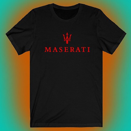 Shirt nera uomo maserati - t-shirt,