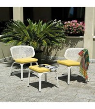 SALOTTO SET Giardino RATTAN Esterno Divano Arredo Set Poltrone design cuscini