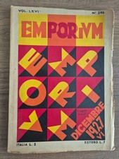 EMPORIUM - COPERTINA DI DEPERO - VOL. LXVI - DICEMBRE 1927 VI - M