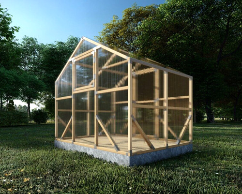 Eco serra legno giardino - 2m,