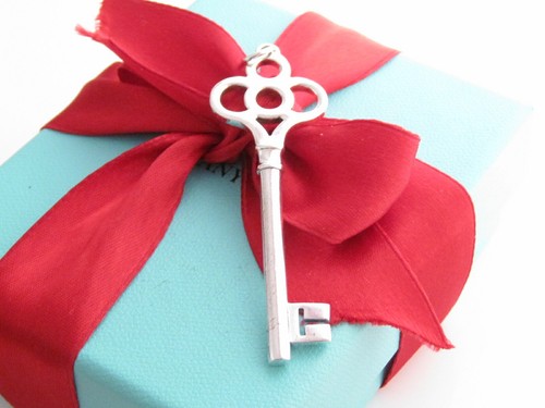 Ciondolo chiave corona - , argento