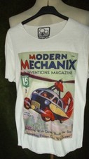 MAGLIETTA T SHIRT RIVISTA VINTAGE NATURAL CUT  MODERN MECHANIX MAGAZINE 