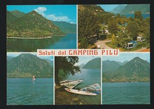 BRESCIA LAGO D'IDRO ANFO SALUTI DAL CAMPING PILU' CARTOLINA FG VG 