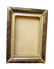 1 CORNICE PORTAFOTO VINTAGE ART DECO ALLUMINIO CELLULOIDE IRIDESCENTE 1940