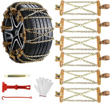 Catene Auto 6Pezzi Catene Da Neve Universali per Pneumatici Da 195-265 Mm Adatte