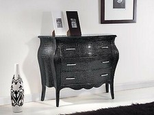 COMO' BOMBATO IN PELLE NERA