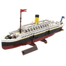 Ex modellino nave tender scala 1/200 con supporto e piastra 816 pezzi MOC costruzione