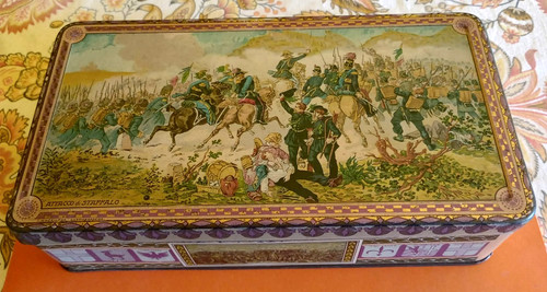 Scatola latta antica - scatola, di