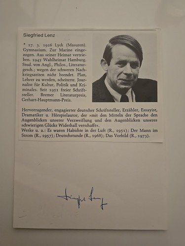 Autografo siegfried lenz - siegfried,