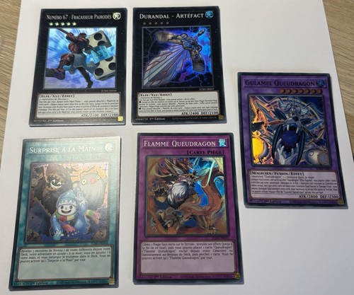 Lot de 5 cartes - yu-gi-oh,