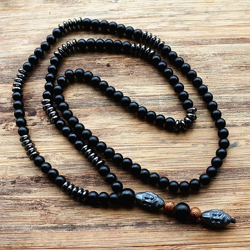 Collana perle intaglio - collana, di