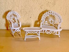 Casa delle Bambole - Salotto Giardino 1 (Mobili ferro fucinato bianco 1:12)