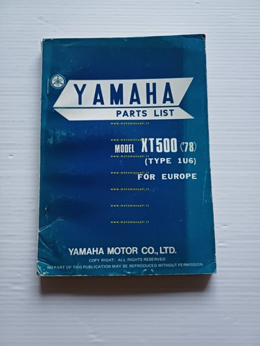 Yamaha 500 1u6 1978 - 1u6,
