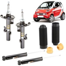 KIT 4 AMMORTIZZATORI +TAMPONI ANT. PER SMART (A BALESTRA) FORTWO COUPE' E CABRIO