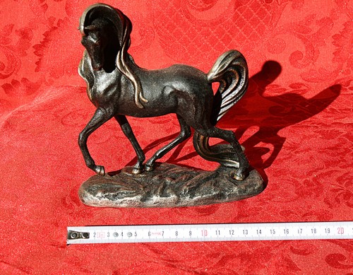 Scultura cavallo trotto in - scultura,