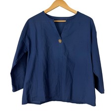 Blusa blu navy 100 - %, lino