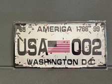 Targa metallica auto americana