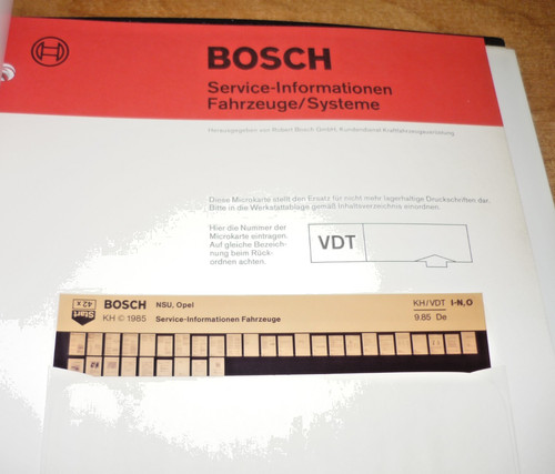 Microschede bosch nsu opel - bosch,