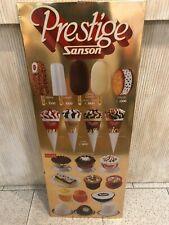 TABELLA TARGA INGEGNA GELATI SANSON PRESTIGE ANNI 80 VINTAGE MODERNARIATO BAR