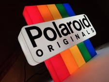 Insegna Pubblicitaria Luminosa Fototessere Polaroid Kodak Nikon Logo Led Photo