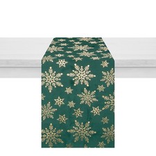 Runner natalizio verde fiocchi