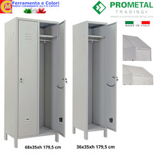 Armadietto Spogliatoio Con Serratura 1 2 Posti Acciaio Armadio e Tetto Inclinato